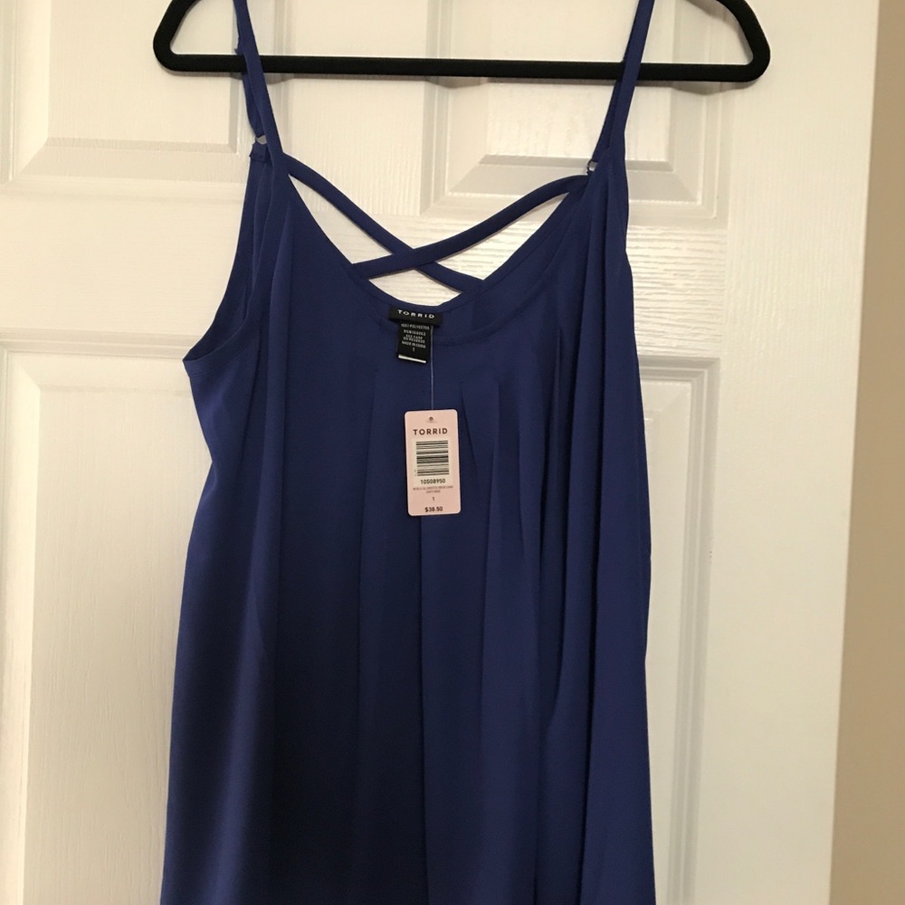 Blue swing tank top
